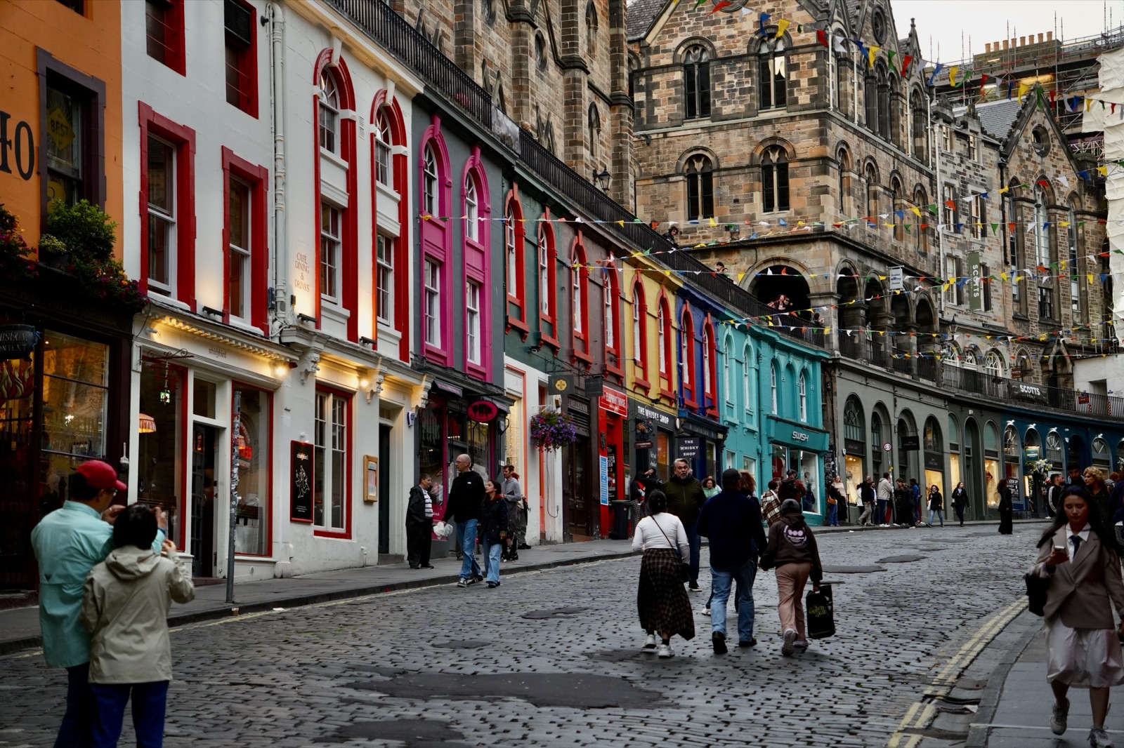 Satish’s photograph of colourful Edinburgh shopfronts